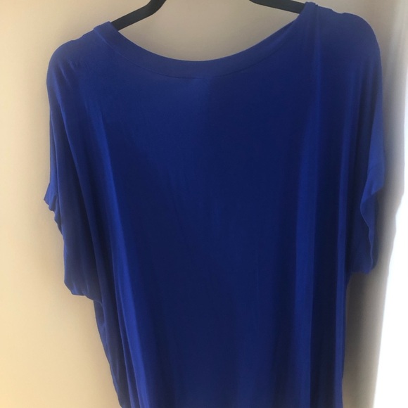 Spense 2X Royal Blue T Shirt with Mesh Detail - Picture 10 of 10
